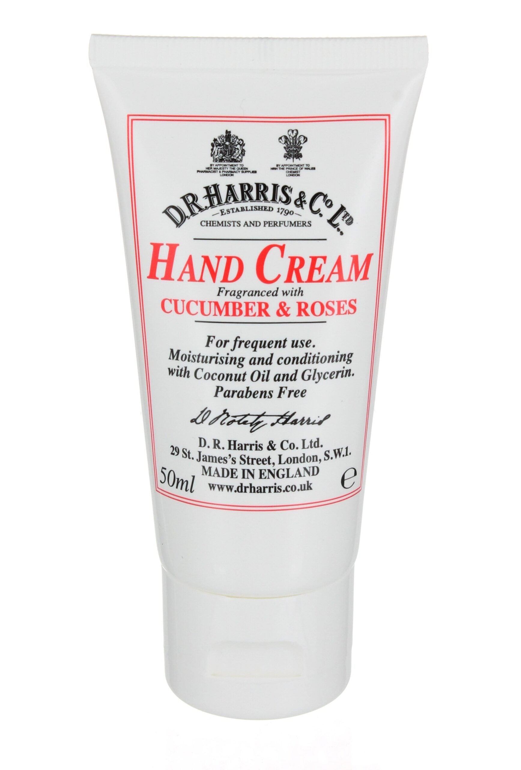 Crema de manos de pepino y rosas DR Harris